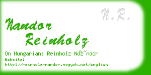 nandor reinholz business card